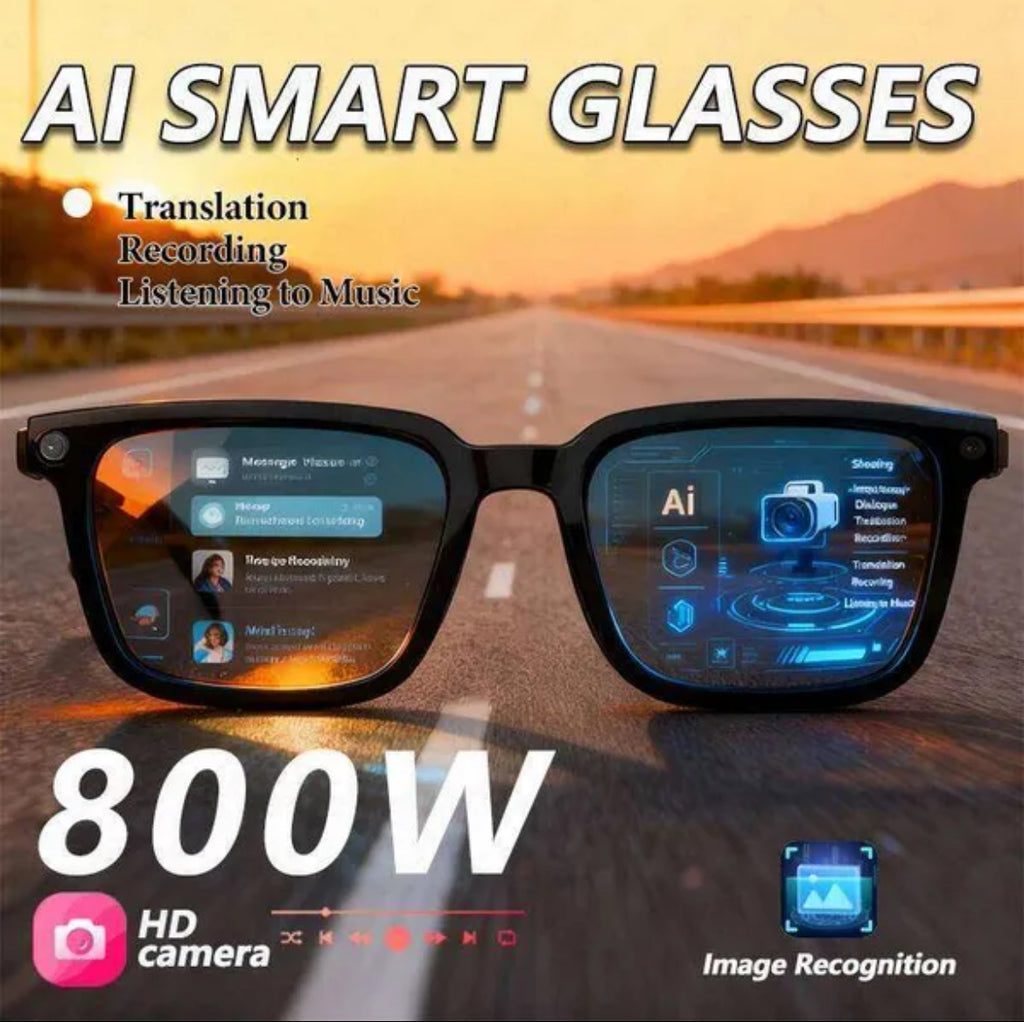 METRA AI 4-in-1 Smart Glasses, 1080p recording glasses AI built in with app integration Bluetooth capabilities with built in speakers and microphone