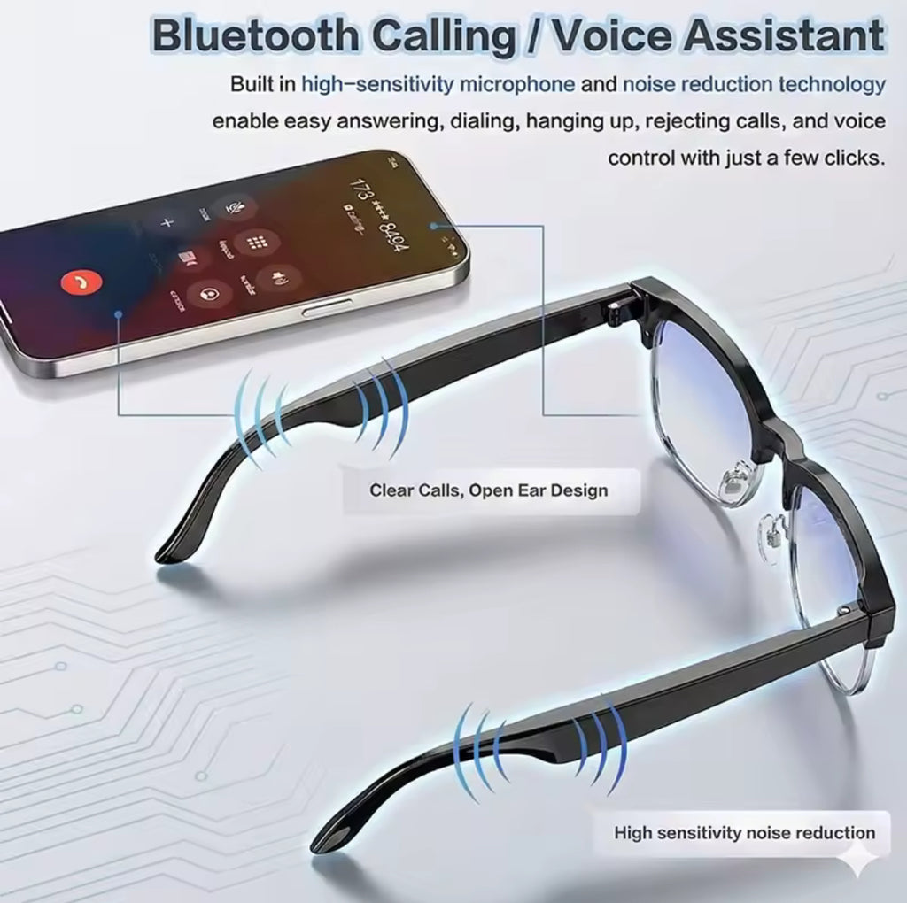 METRA AI 4-in-1 Smart Glasses, 1080p recording glasses AI built in with app integration Bluetooth capabilities with built in speakers and microphone